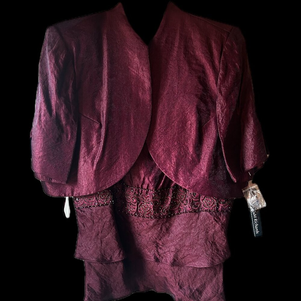 R&M Richards Burgundy Two-Piece Blouse – New with Tags